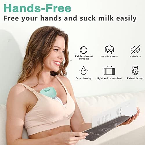 Молокоотсос Hands Free - Електрически Носене Молокоотсос, Преносим за извличане и събиране на кърма, Силиконови Молокоотсосы