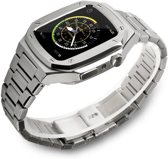 XNWKF Съвместим с Apple Watch Band 44/45 мм серия 4/5/6 /SE с каишка за корпуса, джапанки iWatch от неръждаема стомана със