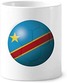 Национален Флаг Конго Футболни Футболен Четка За Зъби На Писалка Притежател Чаша Керамична Поставка За Чаша За Моливи