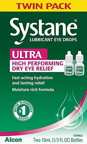 Капки за очи Systane Ultra Lubricant, 0,33 течни унции (10 мл) - (2 флакона)