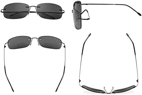 Eyekepper Бифокални очила без рамки Женски Мъжки Леки Бифокални Ридеры за четене под Слънцето - Черни / сиви лещи +1,50