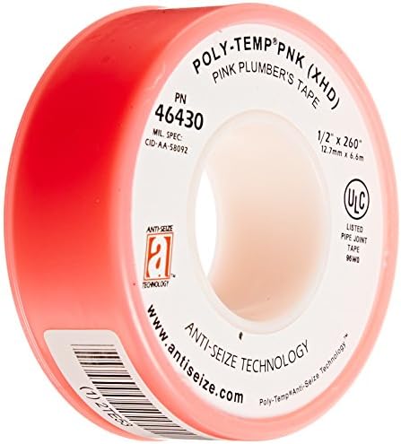 Технология за ЗАЩИТА ОТ ЗАЕДАНИЯ 46430 Розовата лента за вик от PTFE Поли-Темпо PNK повишена здравина, дължина 260