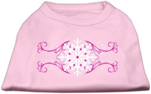 Стоки за домашни любимци Mirage Розови Ризи с Сито печат във формата на Снежинки, Светло Розово XXL (18)