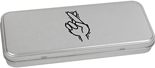 Метална Лидице кутия за канцеларски материали Azeeda с Кръстосани пръсти на панти /Кутия за съхранение (TT00189889)