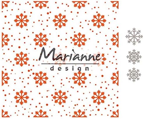 Папка за релеф Marianne Design Extra-Кристали сняг и лед, на 21.6 x 17,2 x 0,7 см, Прозрачна