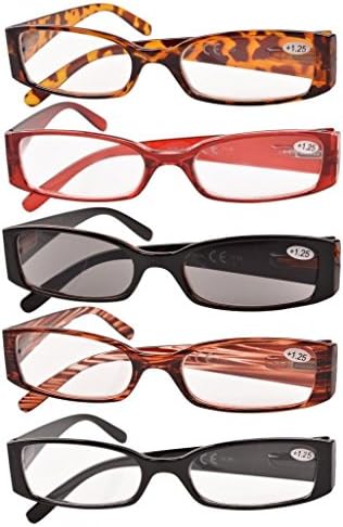 Eyekepper 5 Чифта Очила за четене за Жени, Слънчеви Очила за четене включването в нея на + 2,25 Очила за четене