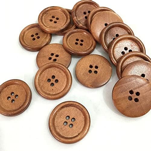 BYBYCD Панталони Копчета Тънки Ръбове 25 мм Занаяти Ръчно работа за Шиене на дрехи Кръгло Рокля Декорация на Дървени