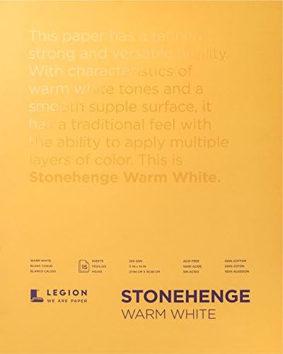 Бележник Legion Stonehenge ( ), 15 Листа, от 11 до 14 инча, Топли Бели Листове