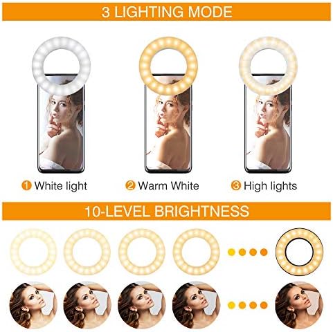zerproc Selfie Light пръстен светлини led кръгла лампа за мобилен телефон, лаптоп, камера, фотография, видео,