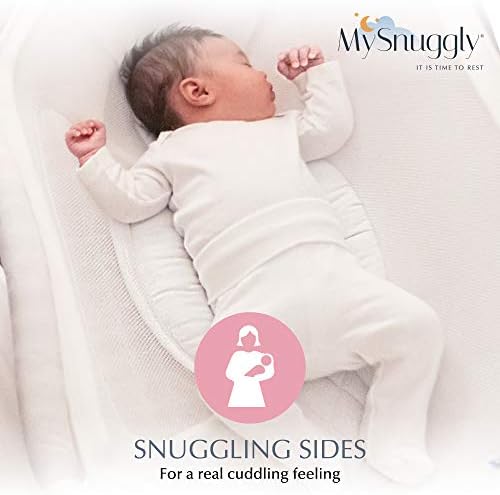 MySnuggly Поставяне в плетена детска люлка за новородено за Изобретателност Нощни плетена детска Люлка | Сигурно