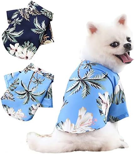 Тениска за кучета Малки и Средни по размер, Хавайски Дрехи за Кучета за Кученца и Котки