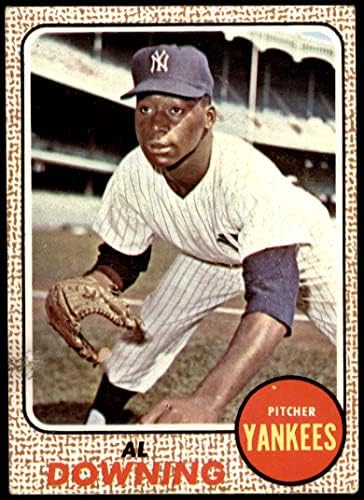 1968 Topps 105 A Ел Даунинг Ню Йорк Янкис (Бейзболна картичка) (Обратна страна на златист цвят) ДОБРИ Янкис