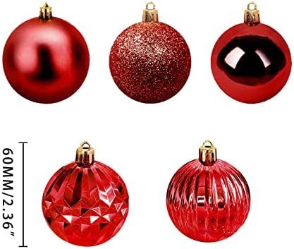 Коледни топки Azalon 34ct 60 мм/2,36 , Нечупливи Украса за Коледната елха, Гама от Извънбордови Сватбени Празнични украси