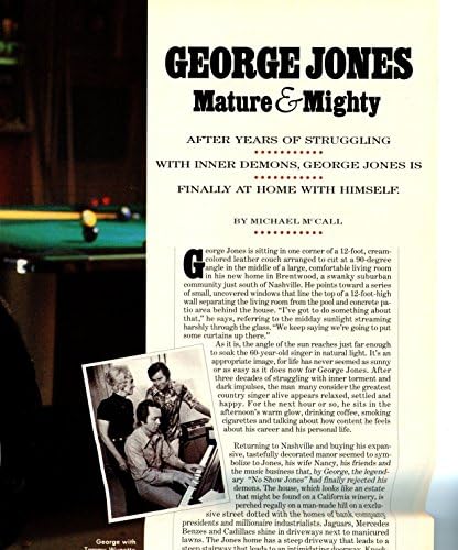 Джордж Джоунс оригинална снимка от списание 3pg 8x10 S1597