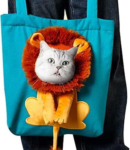 Переноска за Прекрасната котки във формата на Лъв, Преносима Чанта За Носене на котки През рамо, Холщовая Чанта