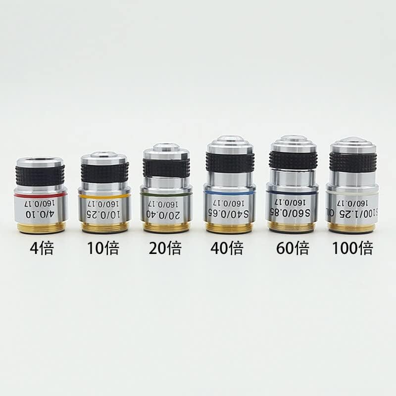 BONZEA 4X, 10X 20X 40X 100X Ахроматический обектив за Биологичен микроскоп 185 (Цвят: 40X)