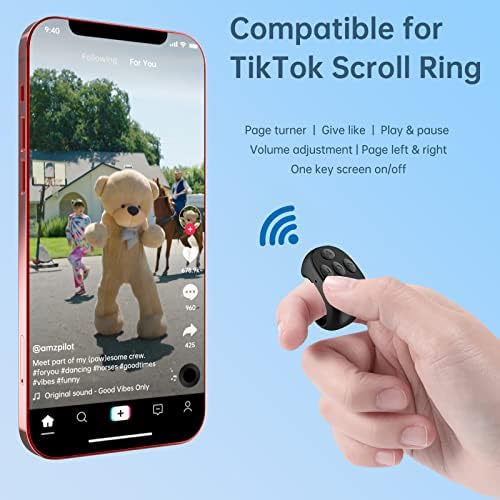 Съвместим с дистанционно управление Tiktok с зарядно калъф за мобилен телефон iPhone, Android Пад, дистанционно за