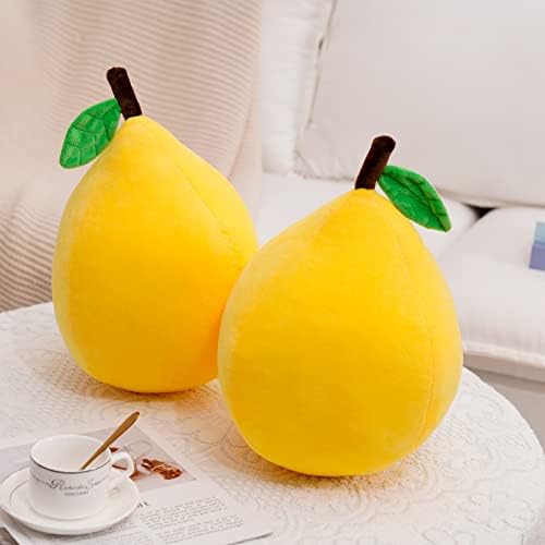 Мраморна Империя Лимонена Възглавница Жълто Открит Летен Каре Възглавници Плодове, Пълнени С Плюшени Декоративни