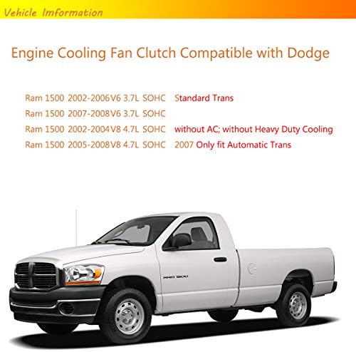 Смяна на съединител на Вентилатора за охлаждане на двигателя за 2002-2008 Dodge Ram 1500 3.7 V6 L V8 4.7 L SOHC