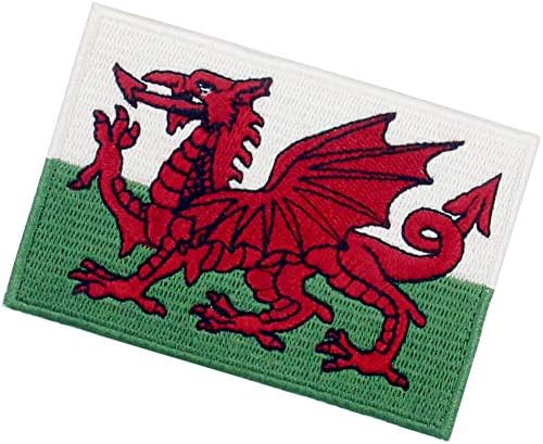 Нашивка с Флага на Уелс EmbTao, Бродирани Аппликацией Морал, Желязо, Пришитое До Валлийской Эмблеме