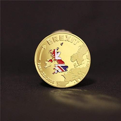 Иконата Brexit Изход Англия от Европейския Съюз 24-каратная Монета От истинско злато С покритие 40 х 3 мм,