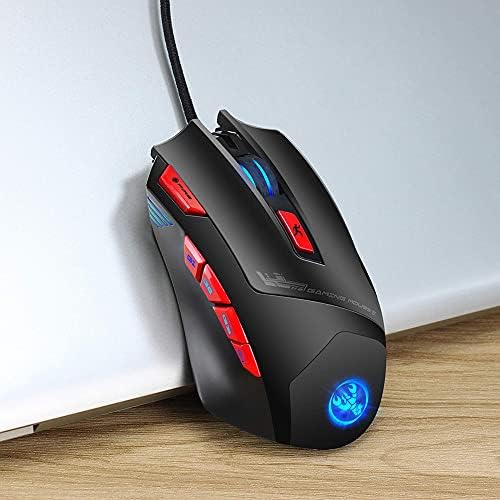 DAILYINT Mouse 9 Бутон на Игрална мишка с висока разделителна способност, Ергономична Компютърна Жичен мишка