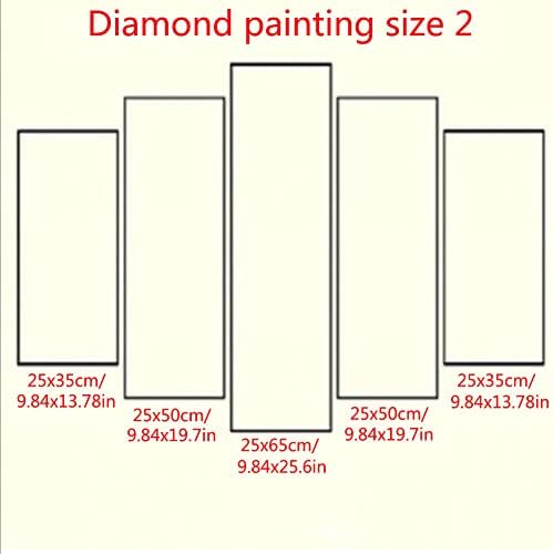 Комплекти за рисуване с диаманти САМ 5D за възрастни, 5 комплекта/бр, Диамантена Бродерия, Пълна Тренировка, Кристали
