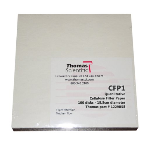 Висококачествена Филтърна хартия Thomas CFP1-185 от целулоза, 11 Микрона, Средният оборот, Сорт CFP1, диаметър
