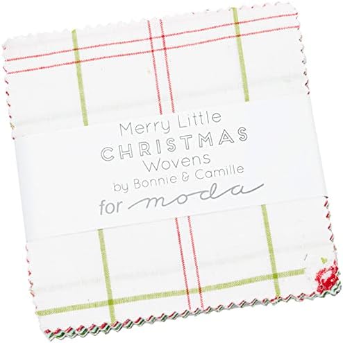 Набор от шармов Merry Little Christmas Wovens Charm от Bonnie & Camille; Квадрати за стеганого завивки от предварително