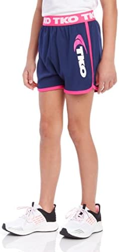 Спортни къси панталони за момичета TKO – 6 опаковки, шорти за бягане Performance Dry Fit за момичета - Детски Леки