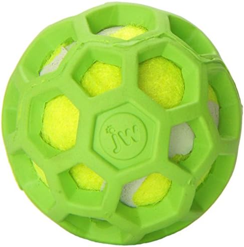 JW Пет Company 42203 на топка за Тенис Proten Хол-ee Roller Лаймово-Зелена на цвят, Мини, Различни цветове (Зелен