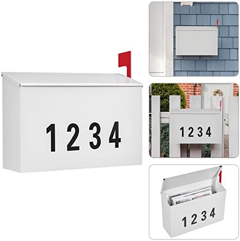 Пощенска кутия LAND·VOI за стенен монтаж с един комплект на квадратчетата и три комплекта стикери с номера на пощенската