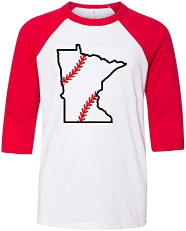 Бейзболна форма на щата Минесота, Детска Бейзболна Риза С ръкав Raglan Три Четвърти, Младежта