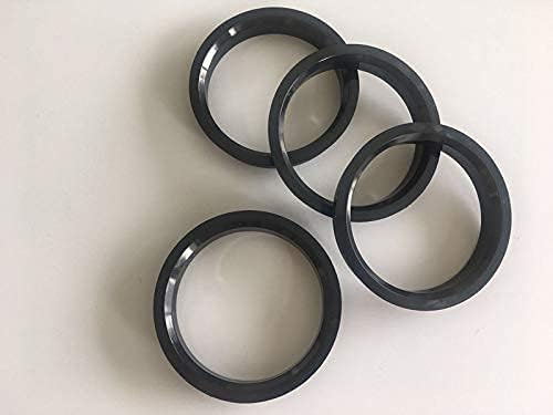 NB-AERO 4 бр. Черни полиуглеродные пръстени от 70,8 мм (колелце) до 56,1 мм (Ступица) | Централно пръстен от 56,1 мм до 70,8