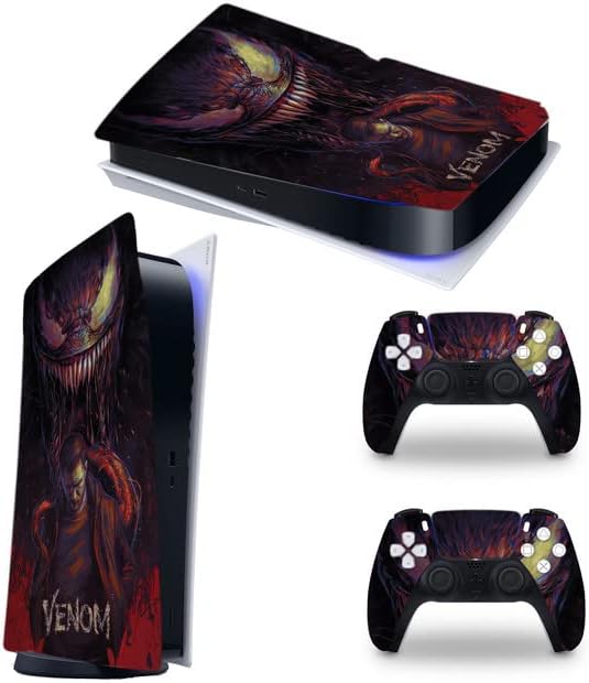 Black Hero-PS5 Skin Disc Edition Аксесоари за конзола и контролер, капаци за Playstation 5 (подходящи само