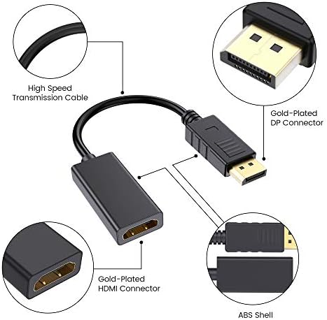 Адаптер Cableader DP-HDMI 4K 30HZ Позлатени конвертор displayport Male-HDMI Female със звук