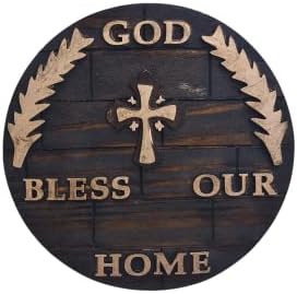 Бог да Благослови нашия дом, Виси на стената и Къщи, Дървени Табели, Декорация, Украса и подаръци