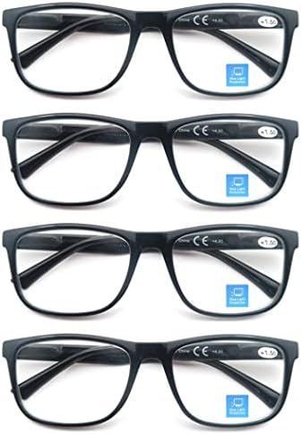 OLOMEE Blue Light Блокер Очила За Четене Мъжки Големи Извънгабаритни Квадратни Ридеры с Широка засаждане, Мами за Мъже С