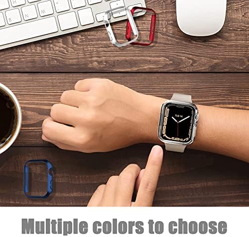 [2] Miimall, Съвместим с корпус Apple Watch Series 8 45 мм, Тънък Защитен калъф за PC със защита от падане,