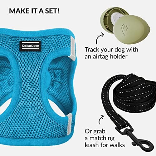 Светоотражающая шлейка за кучета CollarDirect Step-in - Въздушна мрежа за малки и средни кучета, които лесно се носят и