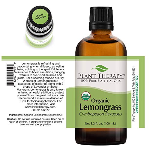 Растителна терапия Органично Етерично масло от лимонена трева е Чист, сертифицирано от Министерството