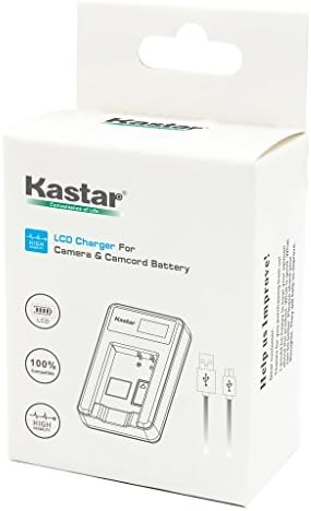 Зарядно устройство Kastar LCD Slim USB за цифрови огледално-рефлексни фотоапарати на Ели EN-EL15, Ели D850, D750, D7000, D7100,