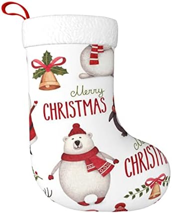 AABSTBFM Коледни Чорапи на Дядо Коледа, Коледни Чорапи за Камината, Окачени Чорапи за Семейството, Коледна Украса, на