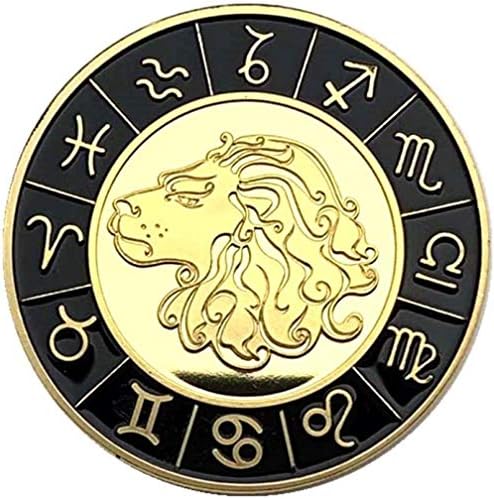 Европа и Съединените Щати, 12 Съзвездия Диамант Монета Златен Лъв Колекция Възпоменателни монети Фън Шуй, който Иска Любов