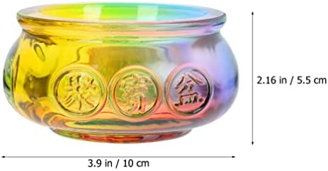 OUNONA Фън Шуй Купата Със Съкровището: Кристален Купа Богатство на Китайската Купа За Пари На Късмета в Купата