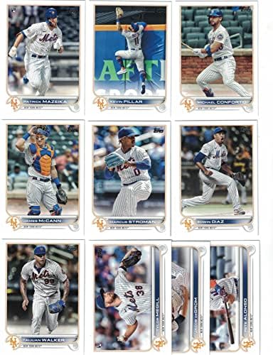 Набор от бейзболния отбор Ню Йорк Метс / 2023 Topps Метс (серия 1), с (15) карти. ПЛЮС набор на бейзболния отбор Топпс Метс