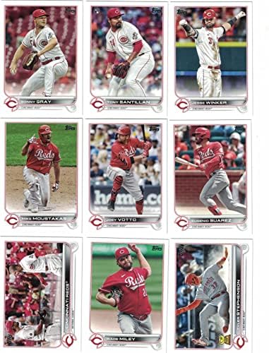 Набор от бейзболния отбор Синсинати Редс / 2023 Топпс Редс (серия 1), с (7) карти. ПЛЮС набор на бейзболния отбор Топпс Редс