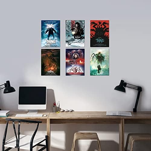 Плакати The Thing, Опаковки от 6, Плакат на филма Хол Спалня и Разтегателен Фон Начало Декор, Интериор на Стаята За момчета