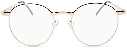 Очила за четене 2SeeLife в златна метална рамка за мъже и жени, които изглеждат модерно, с ясно зрение - Трайни ридеры за жени