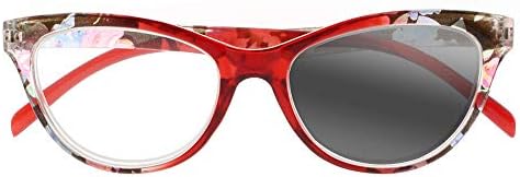 Дамски очила за четене с Флорални Принтом Котешко Око, Преходна Фотохромичните Бифокални Очила За четене